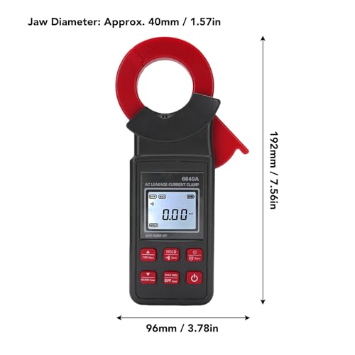 Pinza Amperimétrica de Corriente de Fuga AC 0mA-300A con Diseño Compacto y Comunicación Bluetooth para Investigación Científica y Campo Industrial miniatura 7