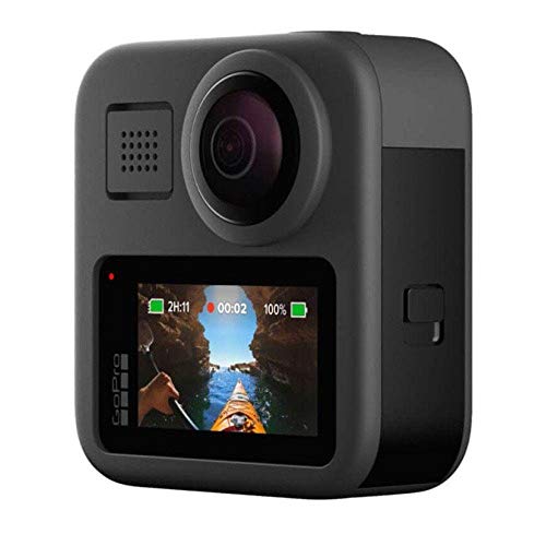 GoPro MAX 360 Action Camera (Waterproof + Stabilization) with Touch Screen Spherical 5.6K30 HD Video 16.6MP 360 Photos 1080p Live Streaming Stabilizat