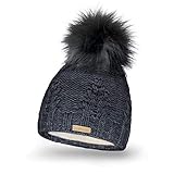 Sehr feine Qualität, Superschöne Beanie Pudelmütze mit großer Fellbommel von MIKOS COLLECTION :-). Die Fellbommerl besteht zu 100% aus Webpelz ( Fellimitat) 15% Wolle / 85 % Acryl. Sehr weiche Qualität. Die Mütze ist mit der Handwäsche waschbar. Produziert in der EU und Handarbeit