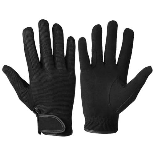 yeeplant Microfiber Riding Gloves for Men Women, Quality Horse Training Gear for Dressage Show Jumping, Professional Horse Riding Gloves, Full Finger Equestrian Gloves with Non Slip Grip