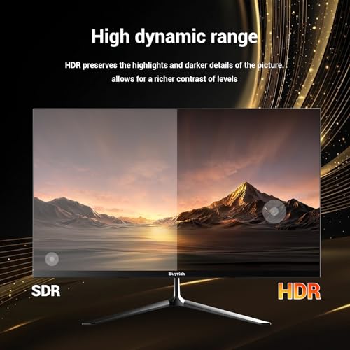 Image of 24.5 Inch Gaming Monitor, 200Hz Refresh Rate, FHD 1920x1080, Fast Response Time, Built-in Speakers, Metal Stand, VESA Compatible, for PC Gamers and Home Setup