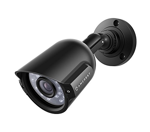 Amcrest AMC960HBC36-B 800+ TVL Bullet Weatherproof IP66 Camera with 65 IR LED Night Vision (Black), Power Supply and coaxial Video Cable are NOT Included (Renewed)