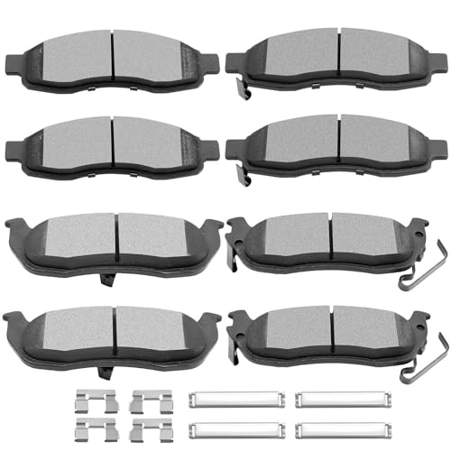 SCITOO Brake Pads Front Rear Set Semi-Metal Fit 2004-2005 for Infiniti QX56,2005-2006 for Nissan Armada,2004-2007 for Nissan Titan