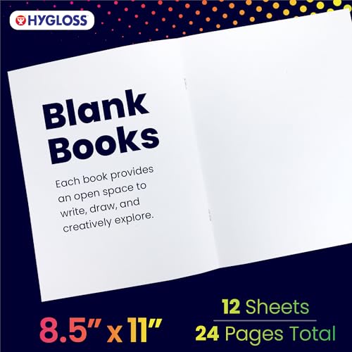 Hygloss Blank Books, Bulk 10 Pack, 8.5 x 11 White Paperback for Kids by Hygloss - Used condition - Image 2