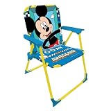 Disney Silla Infantil Plegable Playa y Jardín – con Brazos, Compacta y Fácil de Transportar – Silla para Niños Interior/Exterior – hasta 30 kg (Mickey 5688)