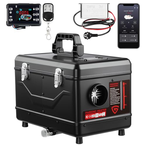 GEARHERO 8KW 12V&24V&220-240V Dieselheizung für Wohnmobil, LKW, Zelt & Werkstatt, schnelles Aufheizen, All-in-One Design mit LCD & Fernbedienung & Bluetooth APP, tragbare Diesel Luftheizung GEARHERO 8KW 12V&24V&220-240V Dieselheizung für Wohnmobil, LKW, Zelt & Werkstatt, schnelles Aufheizen, All-in-One Design mit LCD & Fernbedienung & Bluetooth APP, tragbare Diesel Luftheizung