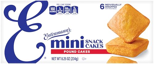 Entenmann's Pound Mini Snack Cakes, 6 individual packs, (1.38 oz each), 8.25 oz Multipack