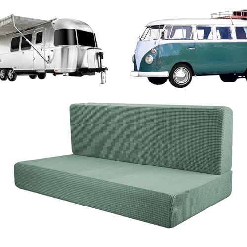 Funda de sofá lavable a máquina para autocaravana, impermeable, elástica, para futón, funda protectora para sofá sin reposabrazos para sofá cama, casa rodante, funda protectora para sofá de RV
