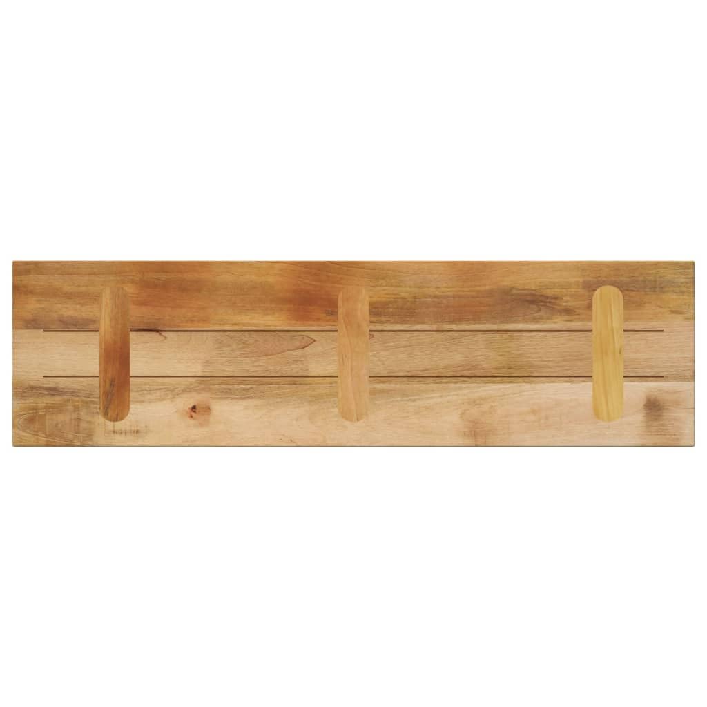 vidaXL Tischplatte, Holzplatte für Esstisch Couchtisch, Massivholzplatte Rustikales Design, Ersatztischplatte, 120x20x2,5cm Rechteckig Raues Massivholz Mango