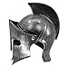 MILERUN Plastic Ancient Roman Spartan Gladiator Helmet Costume Accessory for Battle Play Halloween Cosplay LARP Silver