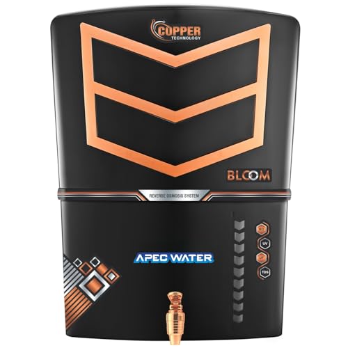 Image of Apec Water 4 in 1 Copper RO Water Purifier with 10 Stage Purification Filtration, UV, UF, TDS Adjuster and 12 Liter Large Storage Tank, Suitable for all type of water supply
