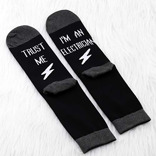 MBMSO 2 Pairs Electrician Socks - Funny Trust Me I'm An Electrician Gift - Electrical Engineer and Lineman Gift3