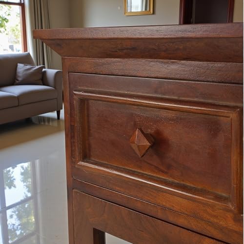 Image of The Attic Ardenwood Classic Glass Door Sideboard,Wooden Sideboard Cabinet,Honey Glass