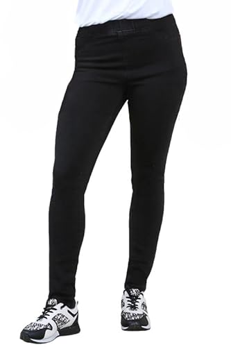 UC Womens Ex High Street Brand Lift Sculpt Denim Jeggings Ladies Skinny Fit High Waisted Jeans (Black, 12)