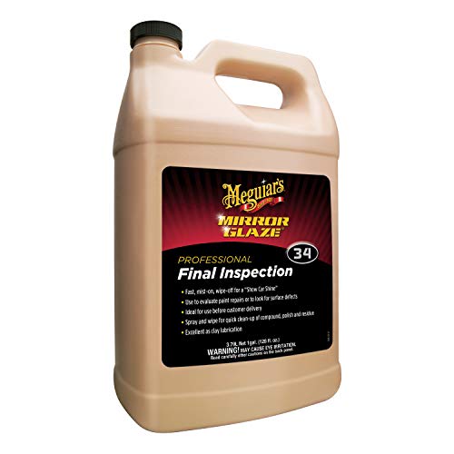 Meguiar's Professional Final Inspection Mist & Wipe M3401 - Quickly and Gently Remove Prints, Dust, and Smudges Leaving a Showroom Quality Shine - Safe as a Clay Bar Lubricant, 128 Oz, 1 Gallon
