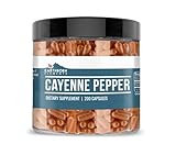 Earthborn Elements Cayenne Pepper 200 Capsules, Pure & Undiluted, No Additives