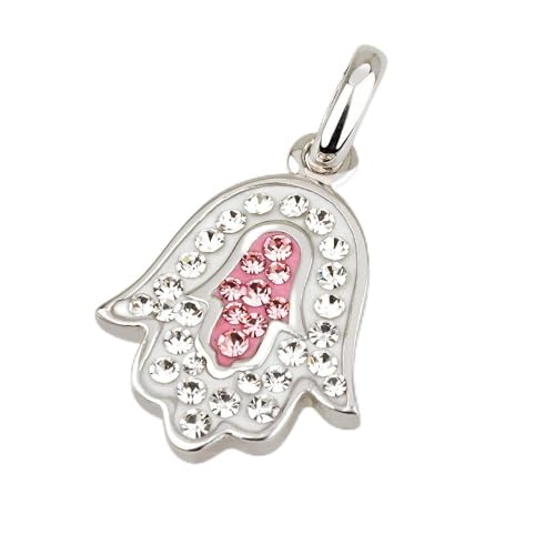 Collier Hamsa argent et cristaux blancs, le cadeau idéal pour exprimer votre affection