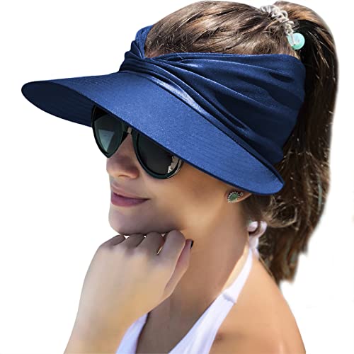 Visera de sol para mujer con protección UV y ala ancha