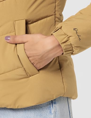 Image of Qube By Fort Collins Women's Polyester Crop Length Bomber Jacket With Detachable Hood Stylish & Versatile Winter Wear