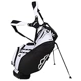 Sun Mountain Men's Eclipse 4.5 LS Lightweight VLO Stand Golf Bag 14-Way Top - 8 Pockets, X Fit Dual Strap System, Push & Electric Cart Compatible Compression Base, 2025 Model - Black-White