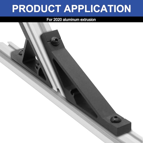 Image of 12 pcs Black 2020 45 /135 Degree Angle Corner Bracket 2020 Extrusion Hardware T-Slot V-Slot Accessories with Screws and Nuts for 2020 Aluminum Extrusion Connector 3D Printer Accessories