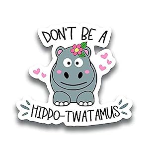 More Shiz Hippo-Twatamus Cartoon Aufkleber