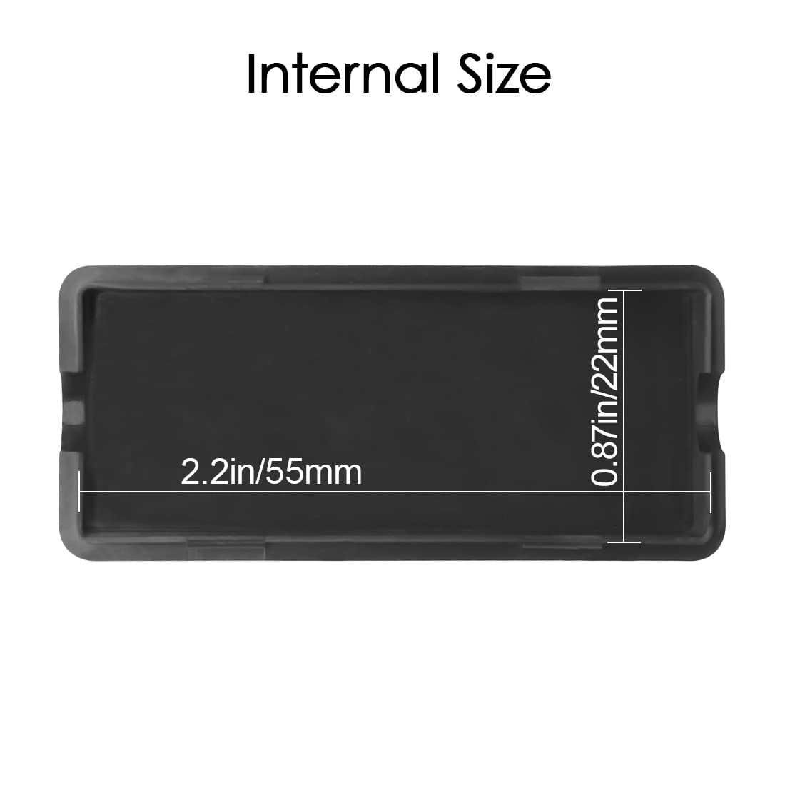 LeMotech Abzweigdose aus ABS-Kunststoff, 60 x 26 x 16 mm, Schwarz, 5 Stück