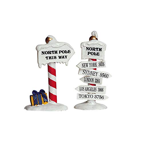 Lemax Weihnachtsdekoration – „North Pole“-Schilder 64455, Set...