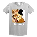 JINQIANXI Momonosuke Funny Faces You Mad Bro Mens Cotton Tshirt Size XL