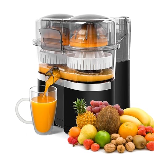Juicer Cítrico Eléctrico De Doble Cabeza - Sprezer De Naranja Y Limón Portátil para Hogar Y Cocina, 90% De Alto Rendimiento, Máquina Exprimidor Sin Luces, Diseño Desmontable, Limón, Naranja