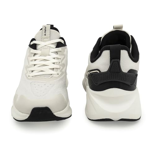 Image of Red Tape Men's Sneakers Black Mesh Round Toe Lace-Up Flexible Support