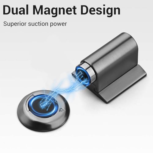 Butée de porte magnétique avec 2 méthodes d'installation invisibles au sol - 4