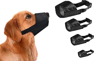Pet Touch Dog Safety Muzzle Biting Barking Chewing Control Adjustable Nylon Small to 2XL (MEDIUM)