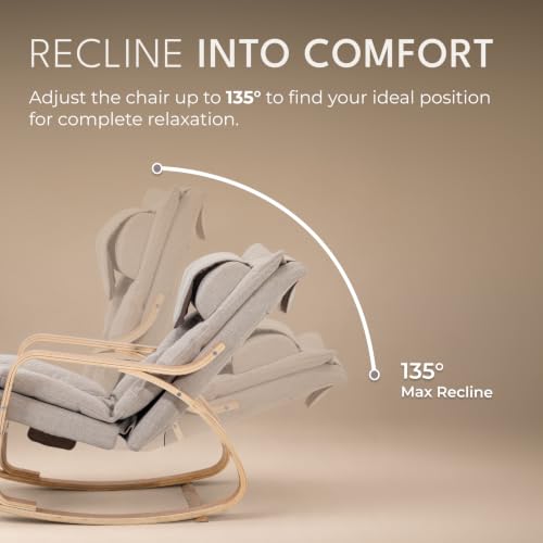 Image of CULT Rocking Recliner Massage Chair | 2-in-1 Massage & Rocking Chair | S-Track Full Body Massage| 135 Recline | 5-Level Adjustable Leg Rest | Waist Heating | Remote Control