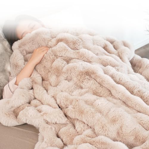 Baldur ふわとろ毛布 シングル 冬用 ふわふわ毛布 厚手 高密度 3cm ロング毛 ひざ掛け ソファー掛け 柔らかく肌触 暖かい 丸洗い 可能 ぬくもりキープ (ブラウンモカ, 180×200p)