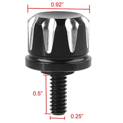 Seat Bolt Tab Screw Mount Black Compatible With Harley Davidson Fatboy Road King Softail 1996-2022 (Model 4) #TOP2