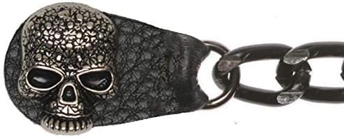 BLACK SKULL ON BLACK CHAIN VEST EXTENDER (set of 4)