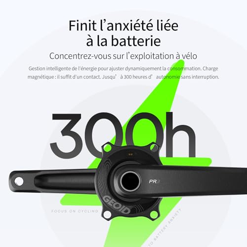 Capteur de puissance vélo route précis à 1,5% batterie 300h