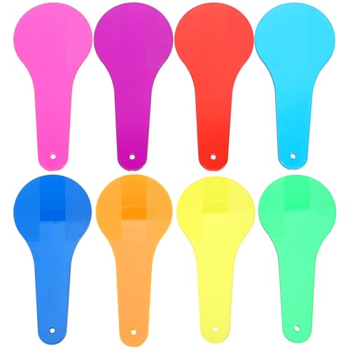 Gatuida Hojas Translúcidas de Filtro de Color Acrílico 8 Colores para Educación Preescolar, Herramienta de Aprendizaje Óptico para Mezclar Colores y Desarrollo Cognitivo Estudiantil