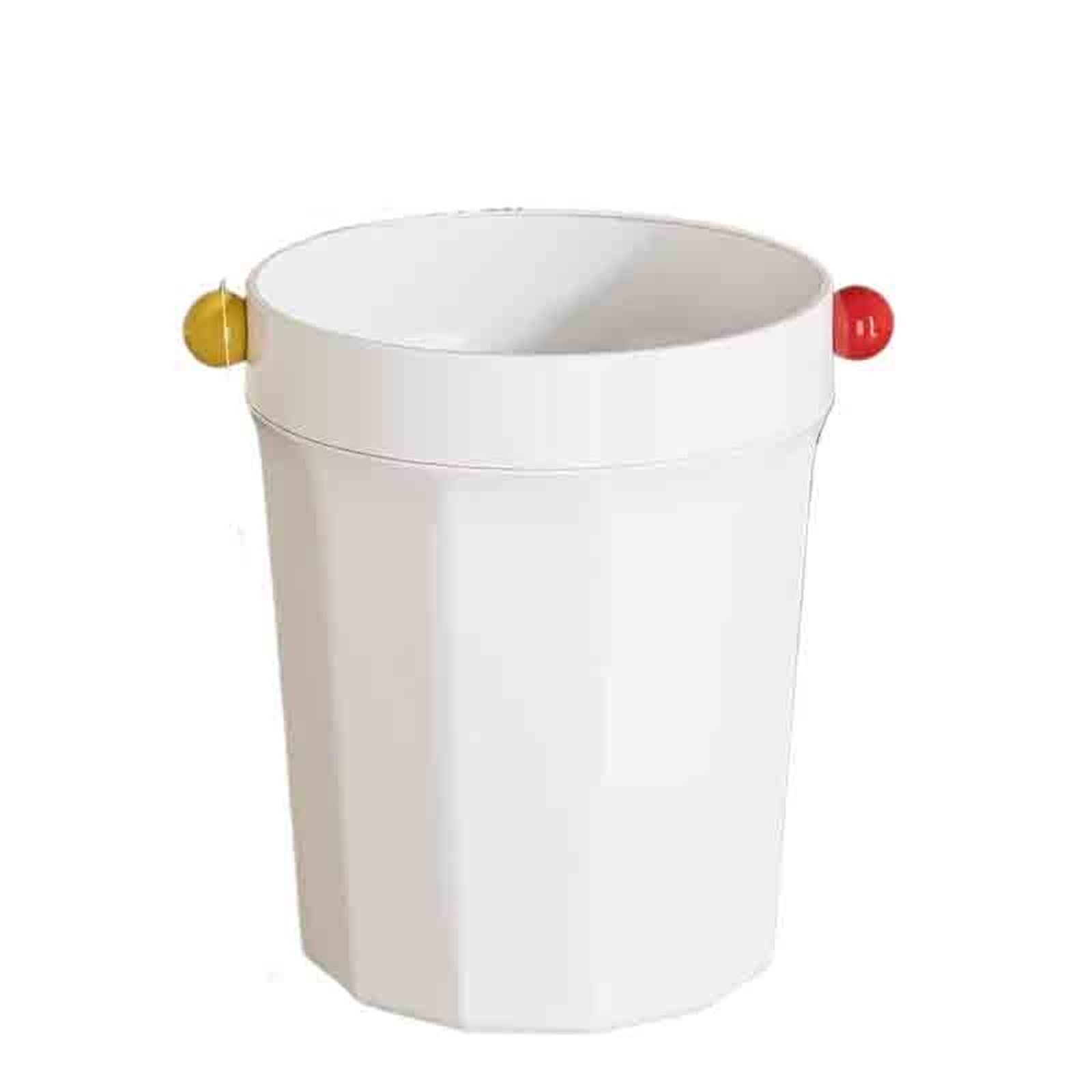 ZYYANSHOP Trash Cans Trash Cans For The Home Living Room Large Capacity Bathroom Bedroom Dormitory Students Wastebasket Garbage(White)