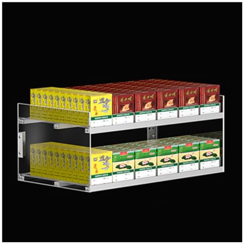 Expositor de cigarrillos de pared de acrílico transparente con 6 columnas y empujador 2