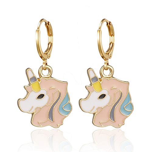 Girls Hypoallergenic Huggie Hoop Earrings with Charm Cute Small Dangle Hoop Earrings Set (10-20 Pairs)2