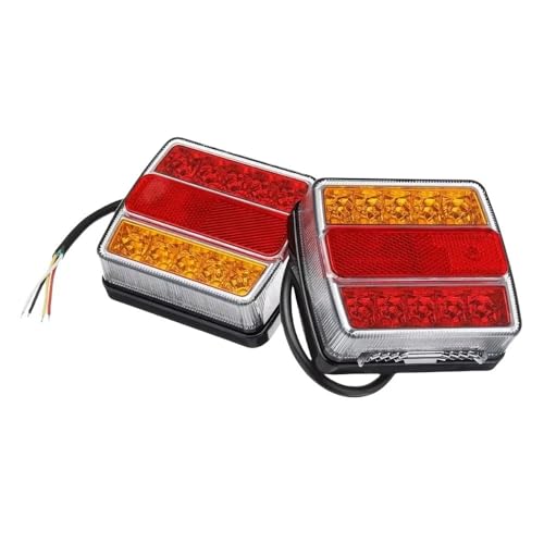 Feux arrière remorque 12V 7 broches : kit éclairage stop et plaque pour camping-car