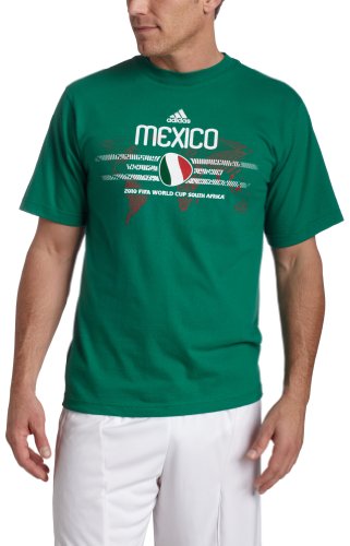 T-shirt de football Adidas Mexique vert coupe ajustée et textile technique pour homme passionné