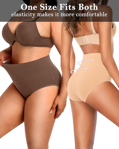 J-pone Womens Underwear Cotton High Waisted Strech Soft Full Coverage Briefs Ladies Postpartum Panties 5 Pack2