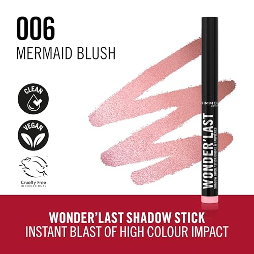 Rimmel London Wonder'Last Sombra de Ojos en Barra 006 Mermaid Blush, 1.64 g - imagen 2