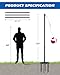 Arejonner Tetherball Set with Heavy-Duty Pole (Up to 8ft), Soft-Touch Ball & 5-Prong Base - Professional Outdoor Game for Backyard, Lawn, Beach - Includes Ball, Rope