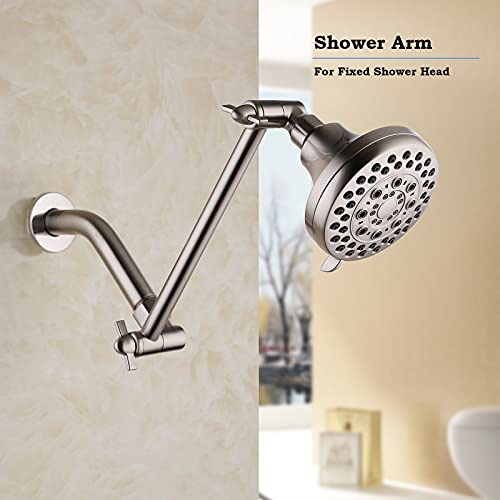 Shower Arm Extender, Adjustable Shower Arm For Shower Head, 8 Inch Universal Shower Extension Arm (Brushed Nickel, 8 Inch) #TOP2