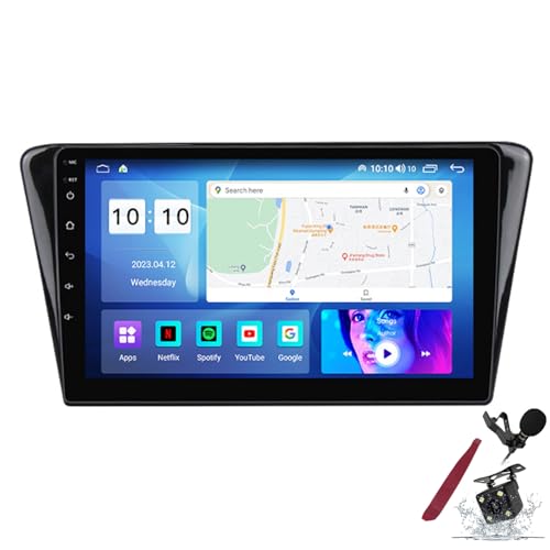 Autoradio Android 15 pour Peugeot 408 écran 2K de 9 pouces avec Carplay sans fil GPS K4 Pro Plus
