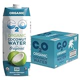 C2O - Organic Coconut Water, The Original Flavor (12 Pack) - Made with Fresh Coconut Water - Plant Based, Non GMO - Natural Hydration, Essential Electrolytes, & Potassium - 12 Tetra Packs, 16.9 FL OZ